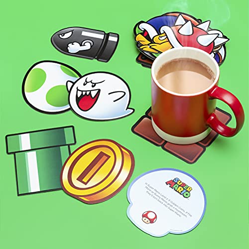 Super Mario Fun Fact Coasters, Set of 20 by Paladone