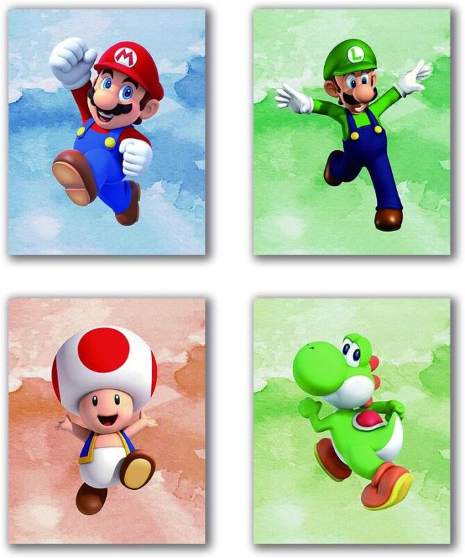 https://www.mekovalentino.com/wp-content/uploads/2023/03/Super-Mario-Wall-Art-Prints-Toad-Luigi-Yoshi-Set-of-4-Pieces-8-x-10-Canvas-e1679851461837.jpg