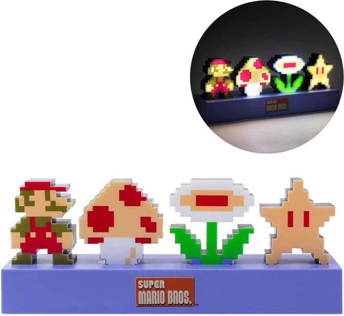 Paladone Super Mario Bros Icons Light, Decorative Light Up Figure