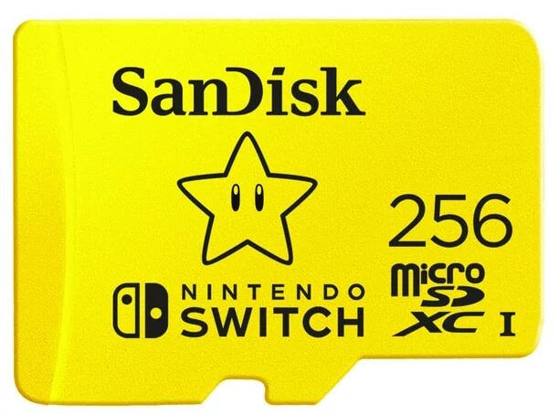 Super Mario Super Star SanDisk 256GB microSDXC-Card- Nintendo Switch