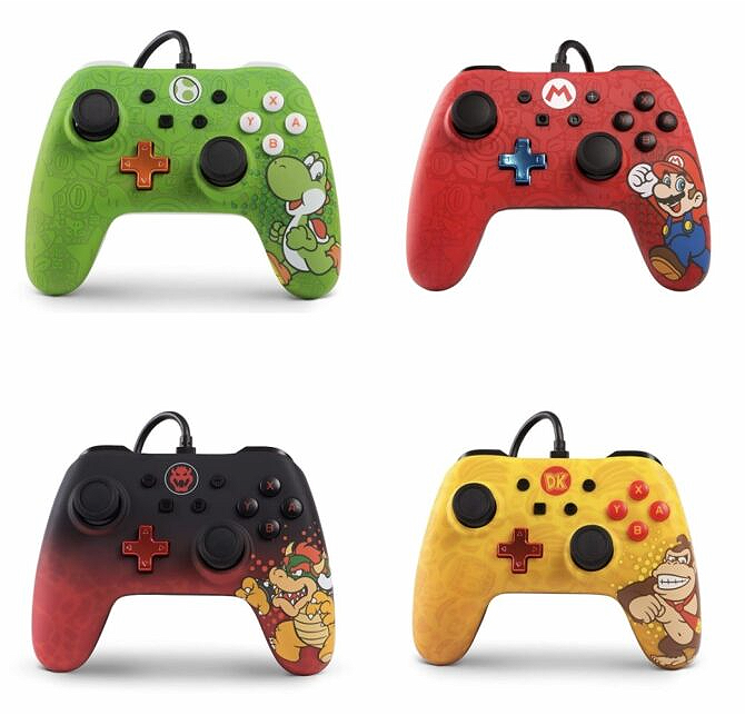PowerA Wired Controller for Nintendo Switch - Yoshi, Super Mario, Bowser, Donkey Kong
