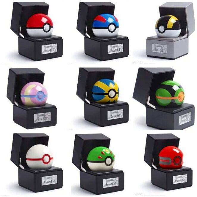 Pokemon Electronic Poke ball Replicas by the Wand Company Store Die Cast