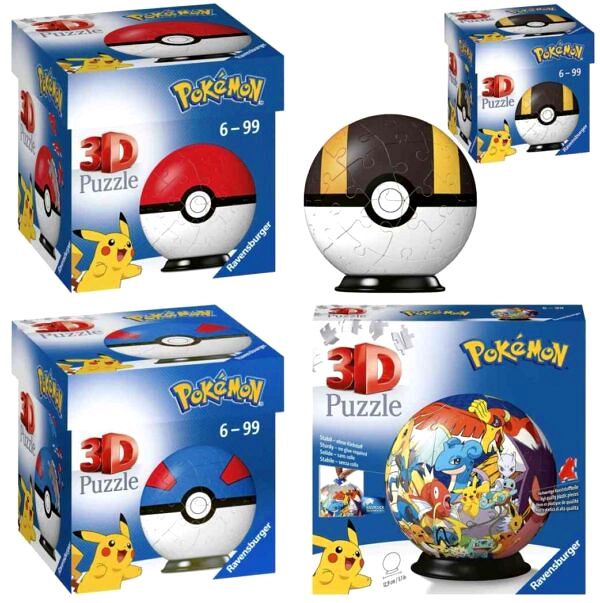 Ravensburger Pokemon Pokeball - 3D Jigsaw Puzzle Ball for Kids