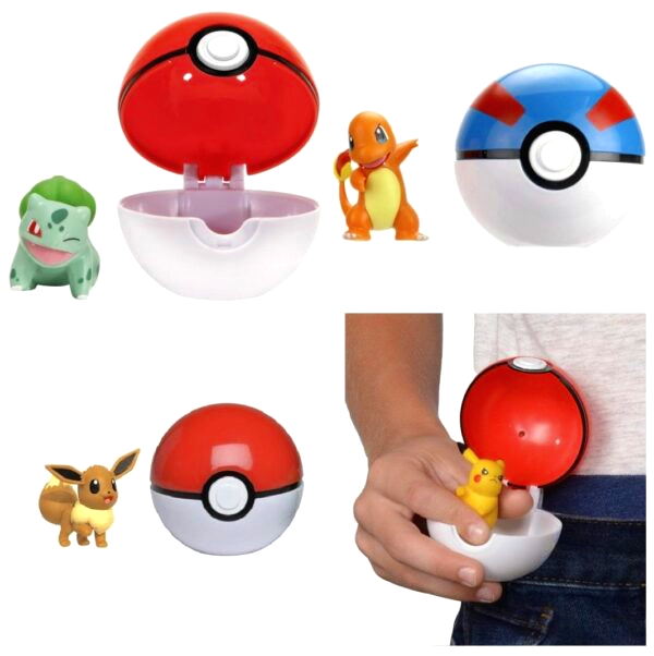 Pokémon Clip 'N' Go - Bulbasaur - Pikachu - Eevee - Charmander