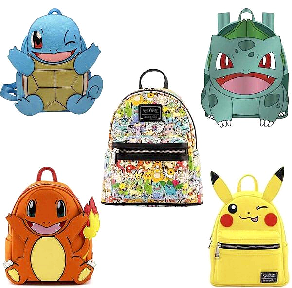 Pokemon Loungefly Bag Charmander-Squirtle-Bulbasaur-Pikachu