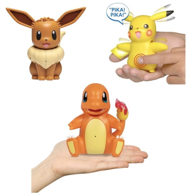 Pokemon Electronic & Interactive My Partner Charmander - Eevee - Pikachu Reacts to Touch & Sound