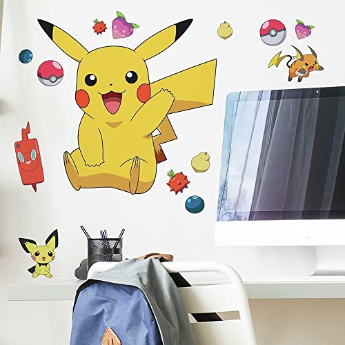 Pokémon Pikachu Giant Peel and Stick Wall Decals by RoomMates