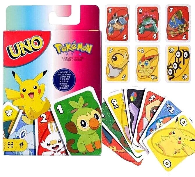 Pokemon Uno Cards Pikachu
