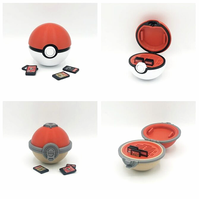 Pokeball Nintendo Switch Game Cartridge Storage Case Pokemon Arceus Ancient Ball