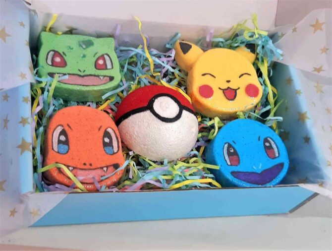 Pokemon Inspired Bath Bombs