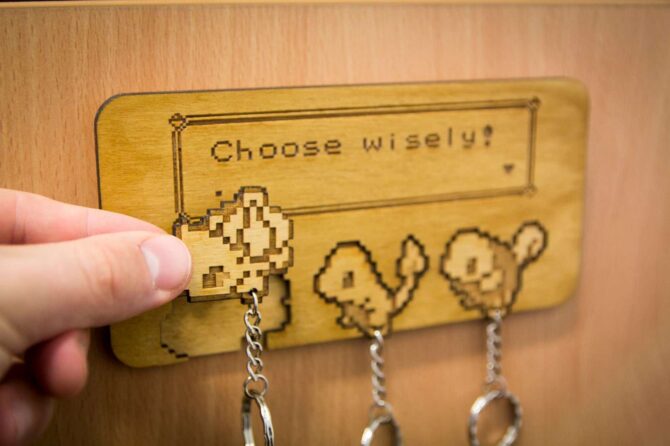 Pokemon Keyring and Wall Mount - Choose Wisely Kanto