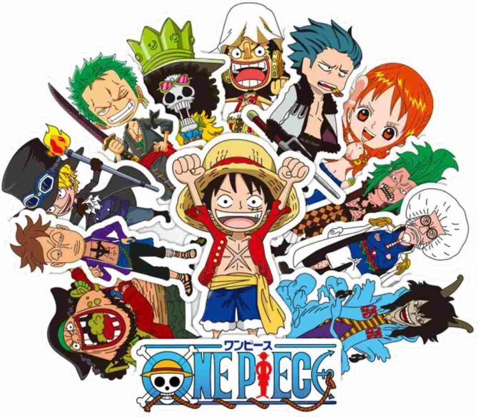 One Piece Stickers Waterproof 48 pcs