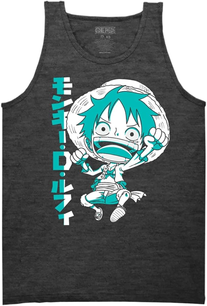 Ripple Junction One Piece Men's Tank Top Monkey D. Luffy Chibi Style