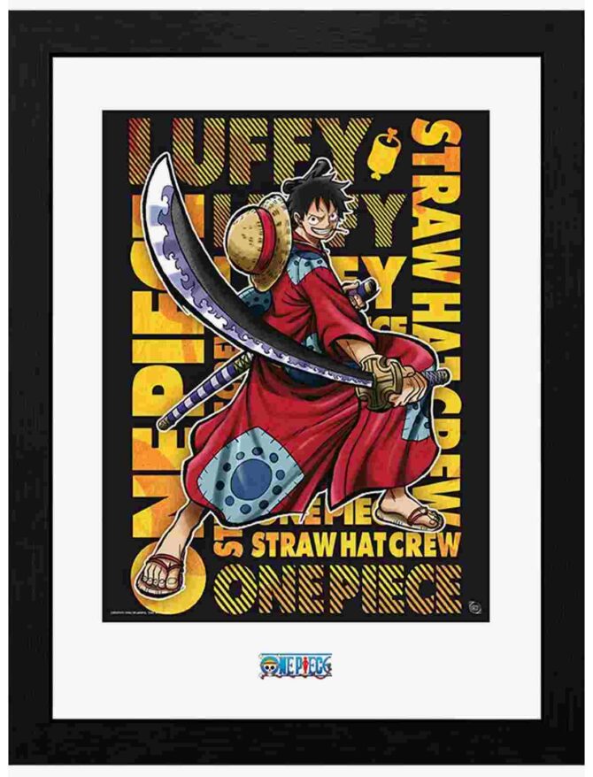 One Piece Luffy in Wano Framed Poster