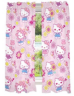Hello Kitty Room Window Curtains Drapes Set by Franco Kids&nbsp;
