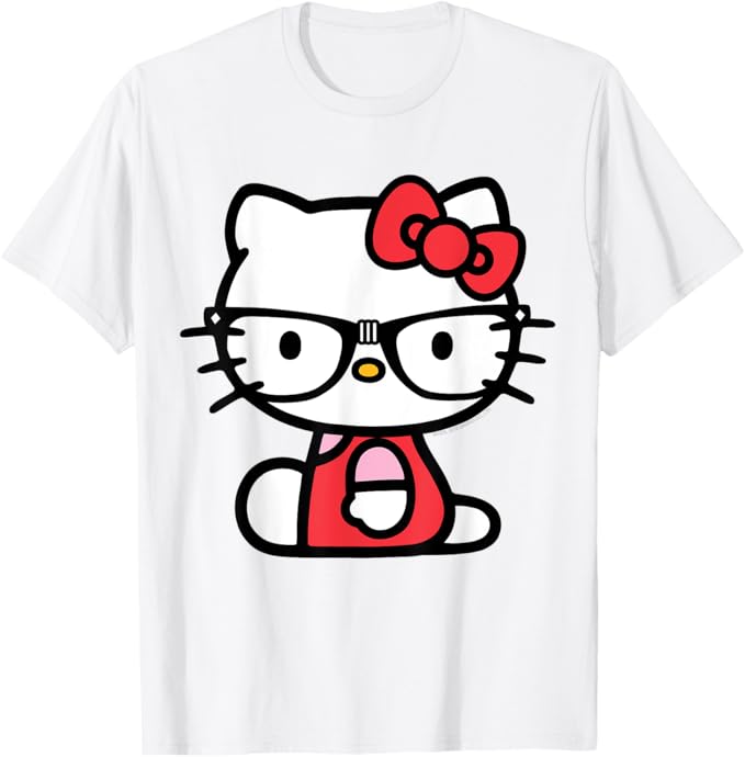 Hello Kitty Nerd Glasses Tee Shirt T-Shirt