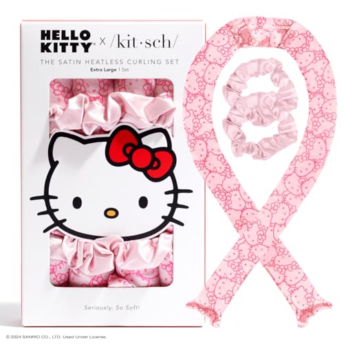 Hello Kitty x Kitsch Satin Jumbo Overnight Heatless Curling Set
