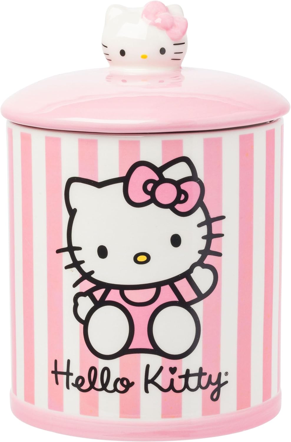 Silver Buffalo Sanrio Hello Kitty Pink Ceramic Cookie Snack Jar