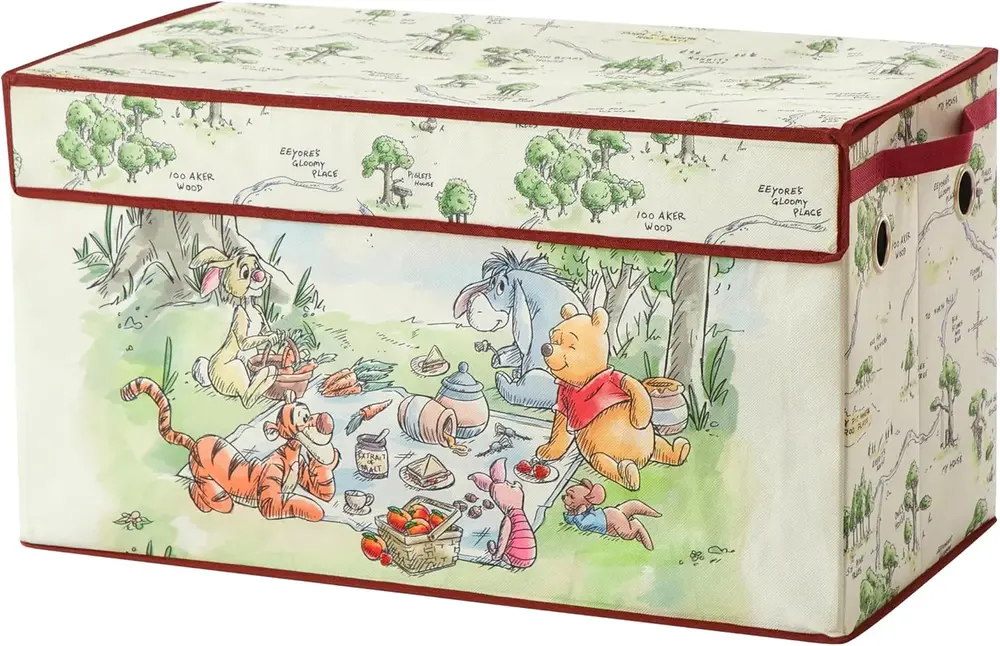 Disney Winnie the Pooh Collapsible Storage Trunk, Durable with Soft Lid