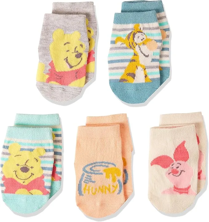 Winnie the Pooh Baby Shorty Socks 5 Pack