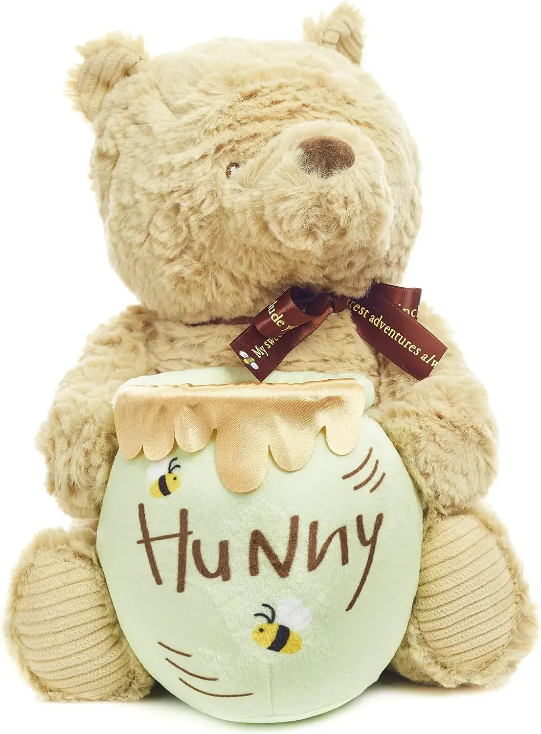 Classic Pooh Waggy - Musical Plush Stuffed Animal, 13 Inches, Brown