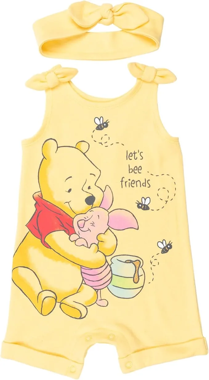 Winnie the Pooh Romper and Headband Outfit Set Newborn - 5 Years