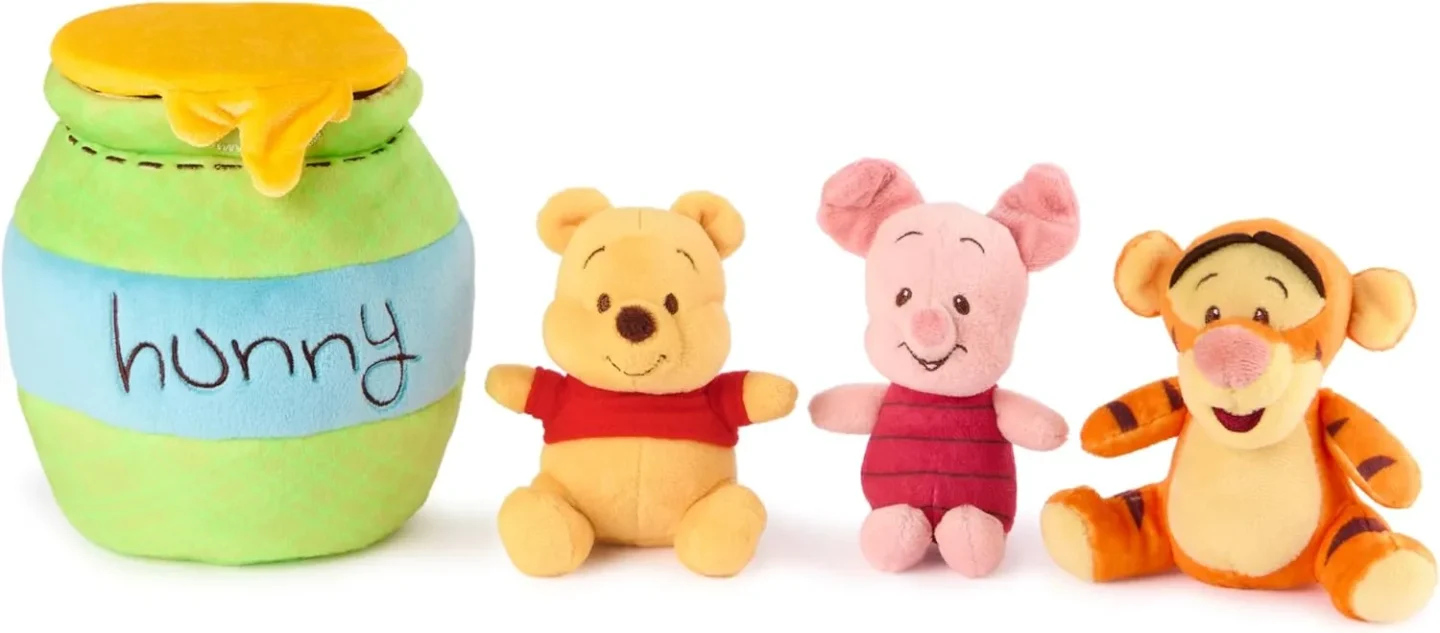 Winnie The Pooh Sensory Plush Playset with Pooh, Tigger, and Piglet