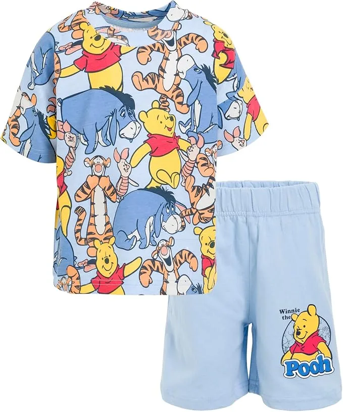 Winnie The Pooh Graphic T-Shirt and Shorts Set Infant to Big Kid